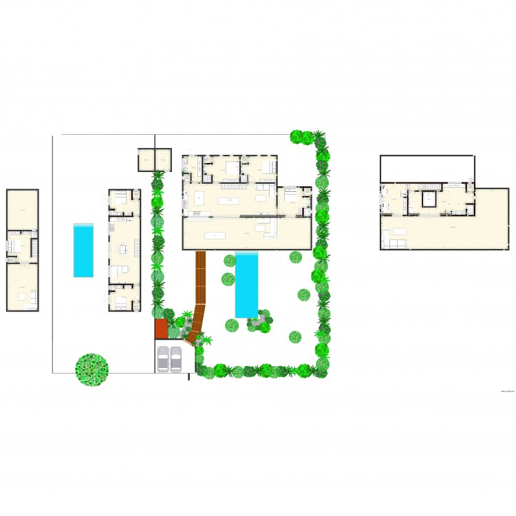 Nemausa luxe. Plan de 27 pièces et 547 m2