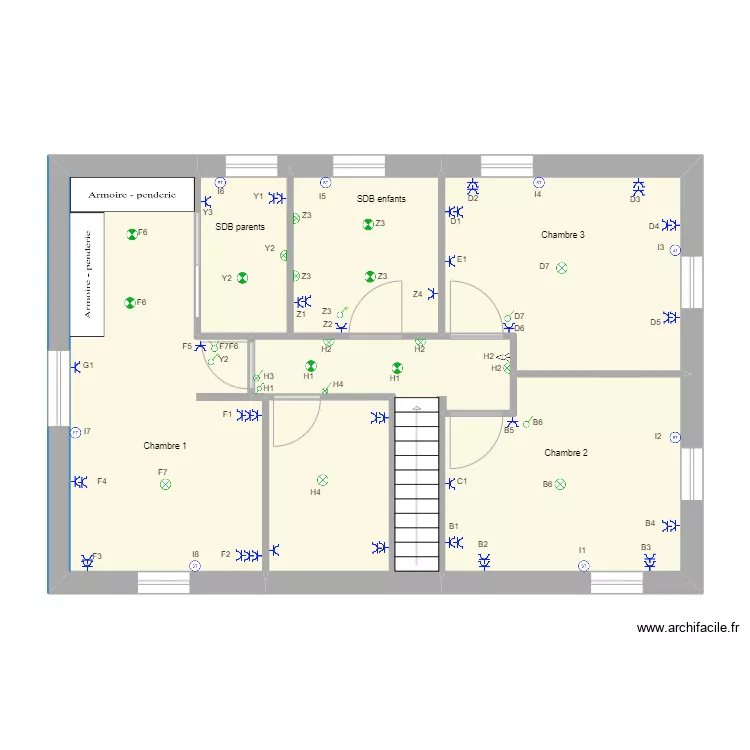 OLIVIER Etage. Plan de 