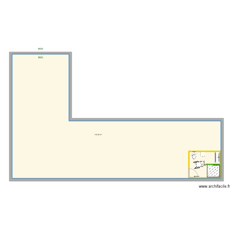 maison. Plan de 2 pièces et 145 m2