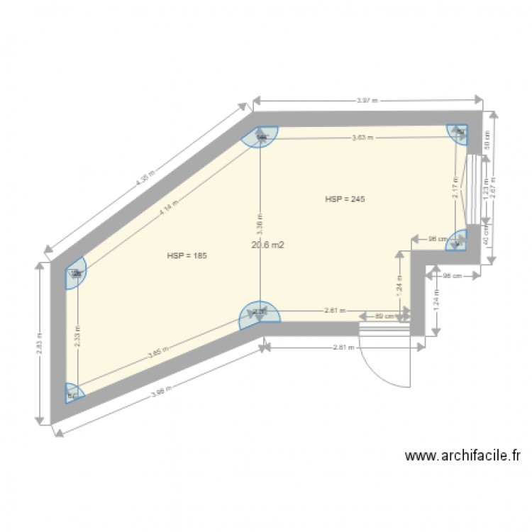 Niveau 3 chambre 2. Plan de 0 pièce et 0 m2