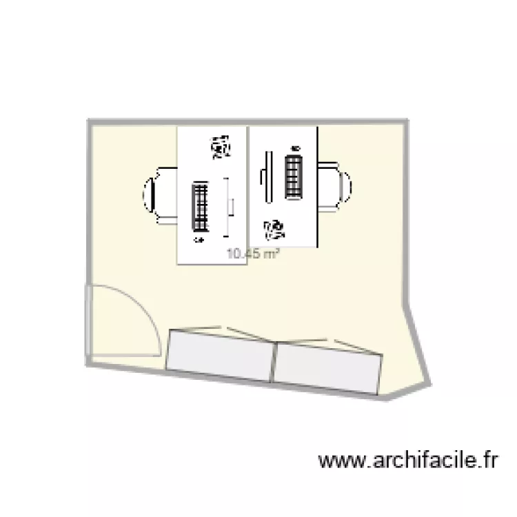 Bureau 1 Passage VF Armoires Support. Plan de Bureau 1 Passage VF Armoires Support. Plan de