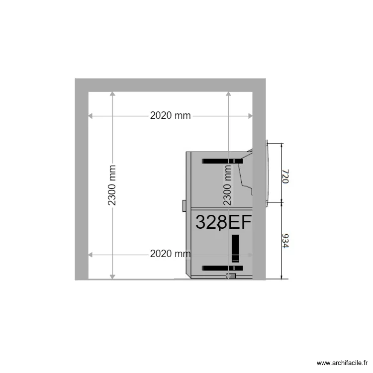 COUPE EXISTANT MARSEILLE CASTELLANE 328EF. Plan de 