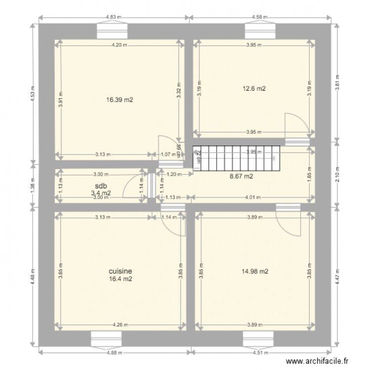 plan COUZOn rdc. Plan de 0 pièce et 0 m2