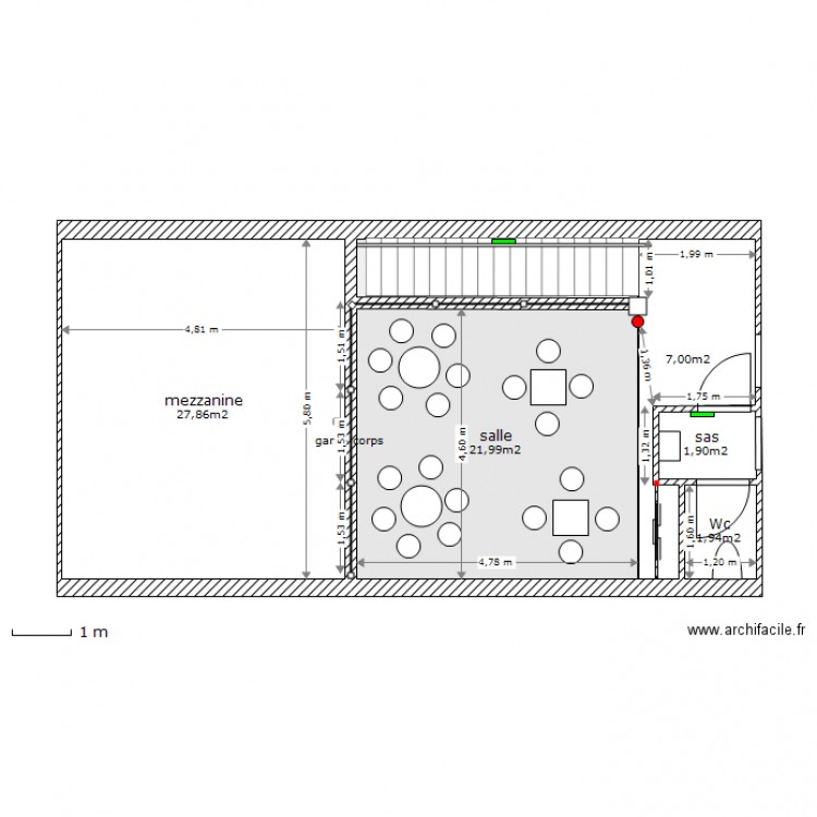 erp 2 salle etage. Plan de 0 pièce et 0 m2