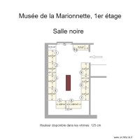 Plan numéroté de la salle noire du Musée, 1er étage