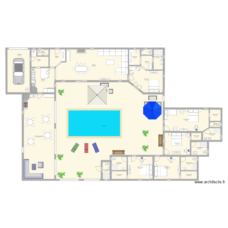 ch hote. Plan de 0 pièce et 0 m2