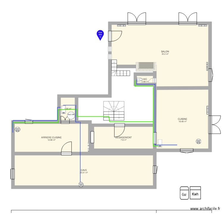 MAISON PRINCIPAL RDC. Plan de 0 pièce et 0 m2