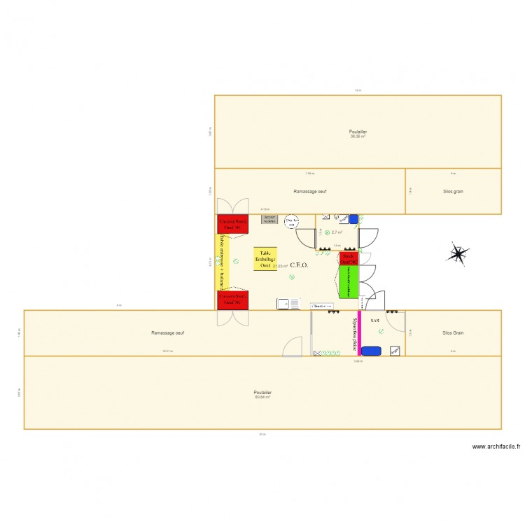 Centre emballage. Plan de 0 pièce et 0 m2