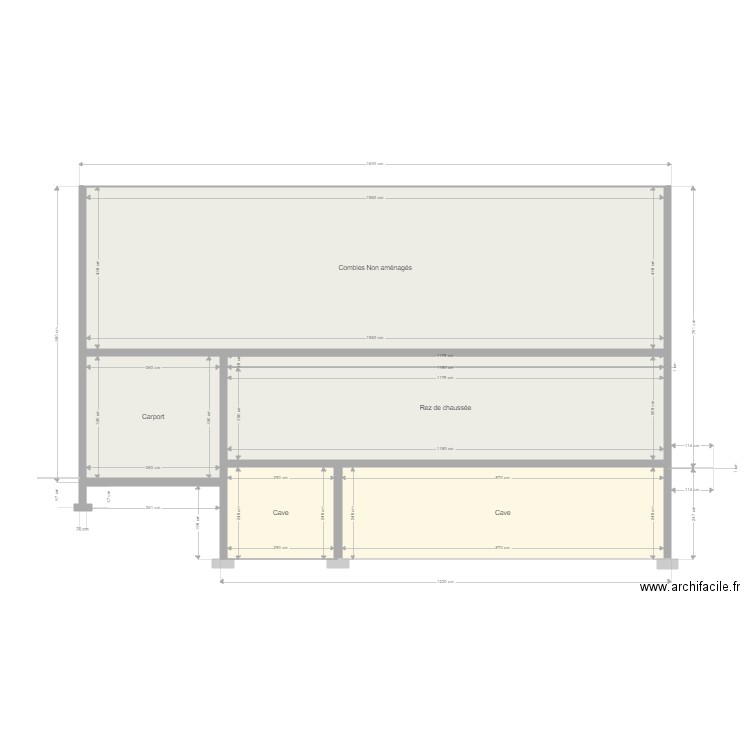 Coupe de face Avant ok. Plan de 0 pièce et 0 m2