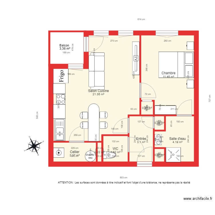 BI 2140 coté. Plan de 0 pièce et 0 m2