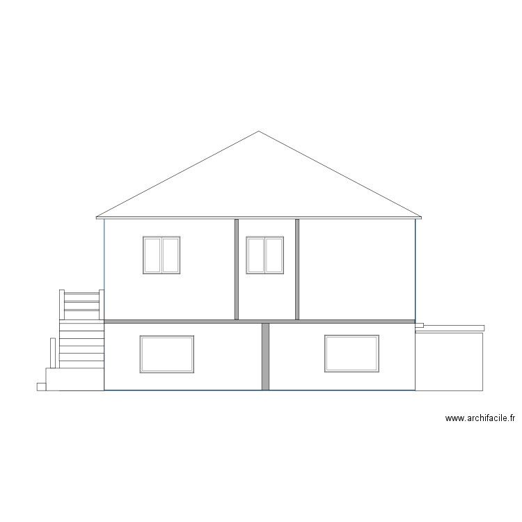 PLAN COUPE EXISTANT DROIT FERNANDES. Plan de 0 pièce et 0 m2