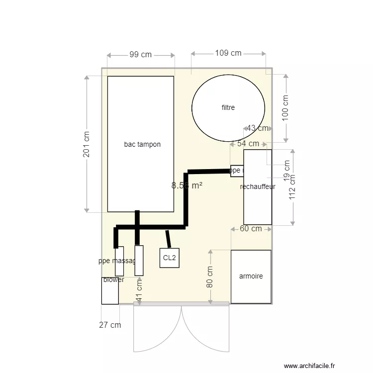 LOCAL SPA BASTIDE 1. Plan de 