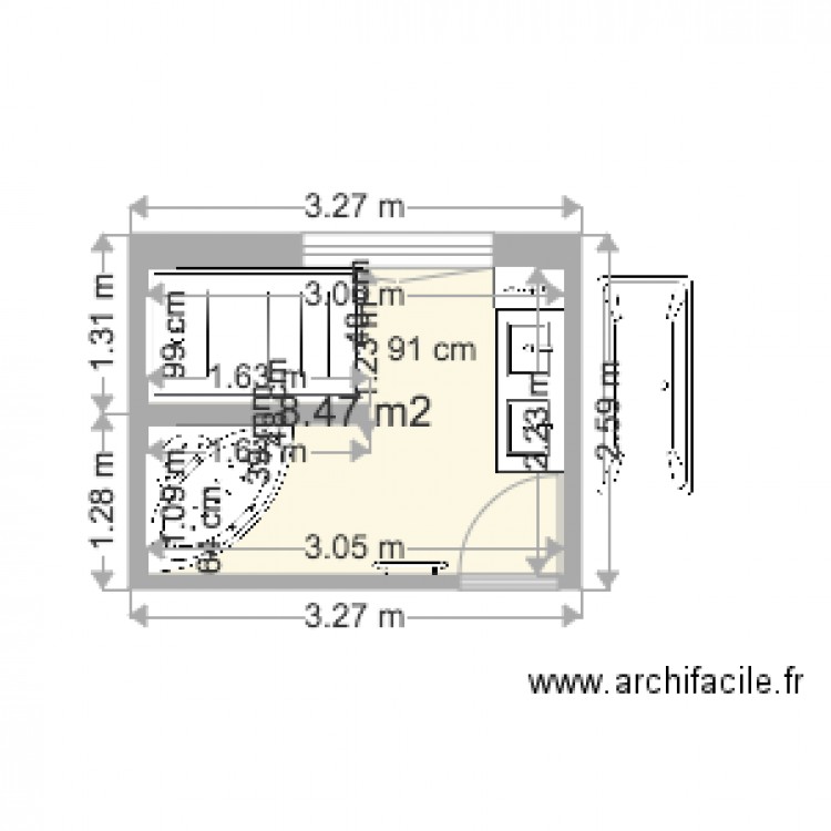 salle de bain. Plan de 0 pièce et 0 m2