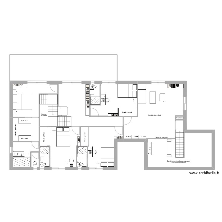 La Salle v4. Plan de 23 pièces et 290 m2