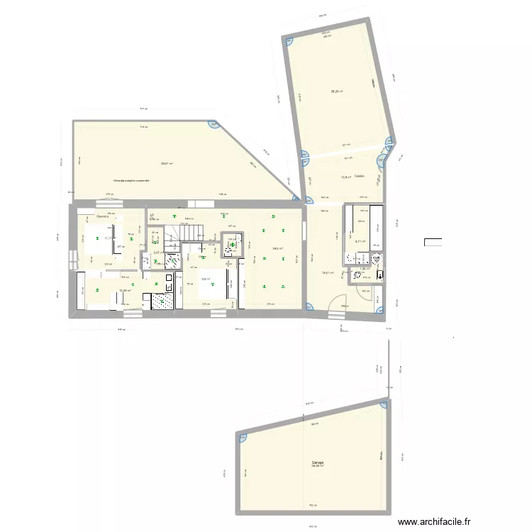 Maison Trezien Plan Version Kalou bas janvier 2023. Plan de 