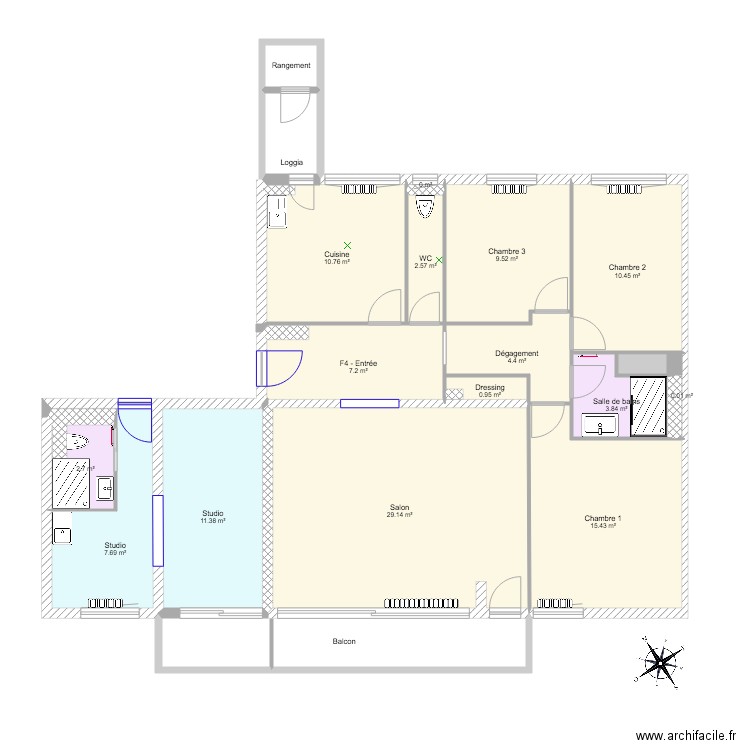 F4 Europe. Plan de 0 pièce et 0 m2