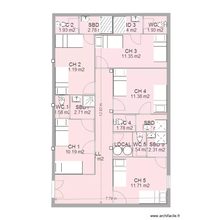 GRANGE ARDOISE 5 CH. Plan de GRANGE ARDOISE 5 CH. Plan de