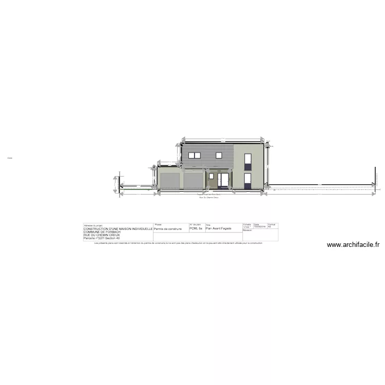 Brian facade avant . Plan de 