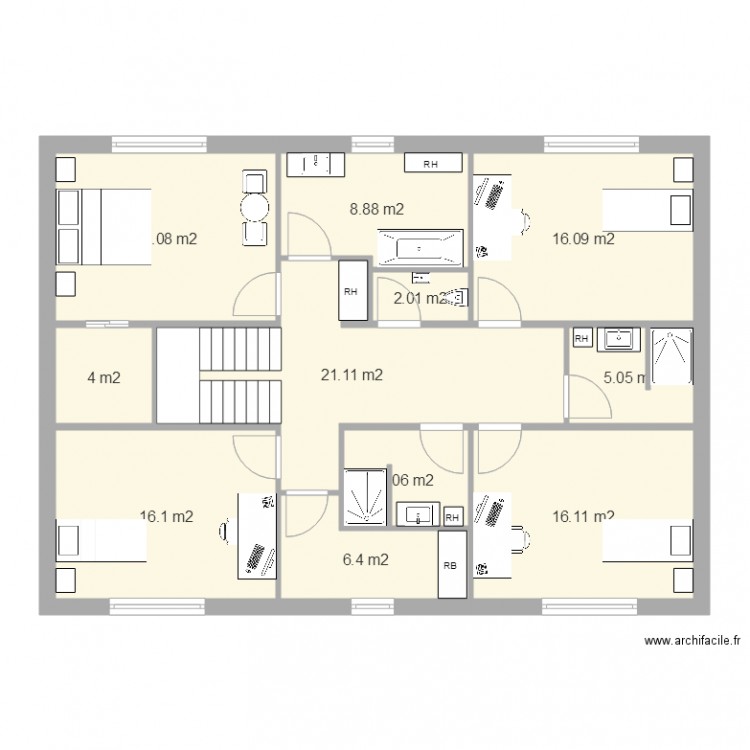 Maison Etage 25 10x14. Plan de 0 pièce et 0 m2