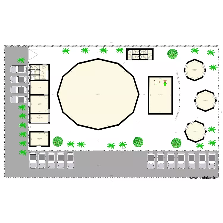 La paillotes. Plan de 