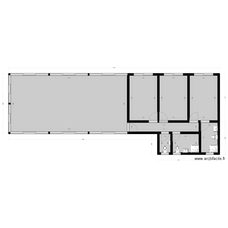 Kimpoko1. Plan de 8 pièces et 139 m2