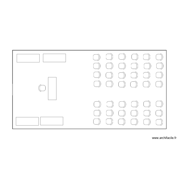 tente de conf&eacute;rence 6 x 12. Plan de 