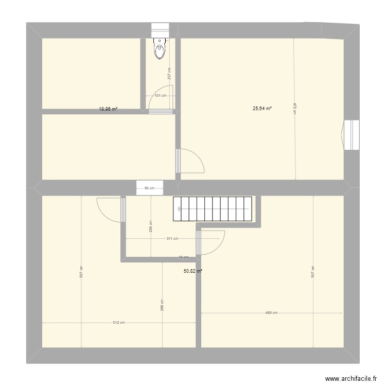 plan 21. Plan de 3 pièces et 96 m2