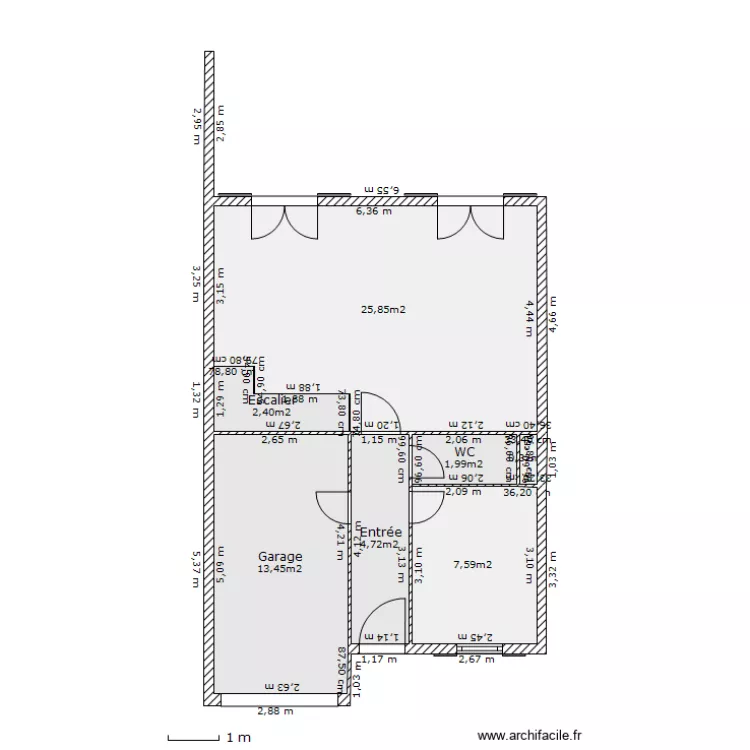 Fontaine le comte RDC. Plan de 