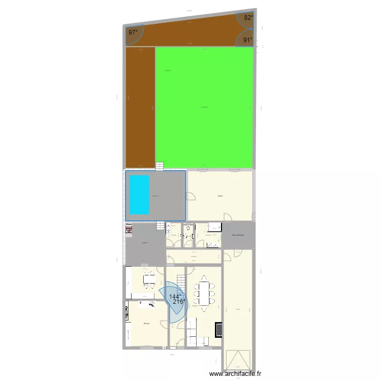 maison Cani&egrave;res. Plan de 