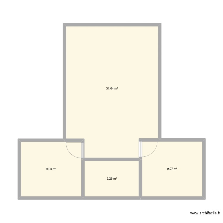 maison joao. Plan de 4 pièces et 54 m2