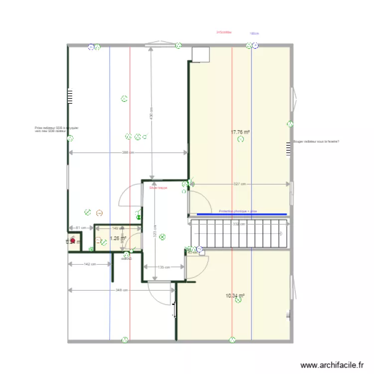 Etage1Electricit&eacute;. Plan de 