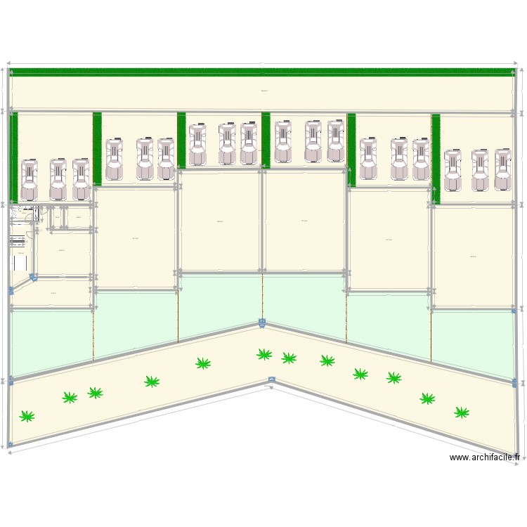 HIANAU. Plan de 15 pièces et 2354 m2