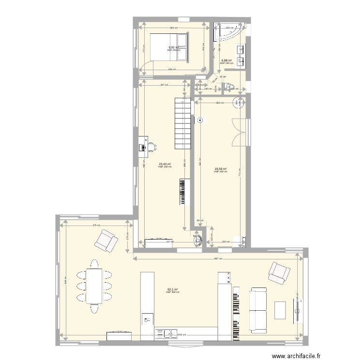 Maouris nord sud 5 façade est. Plan de 0 pièce et 0 m2