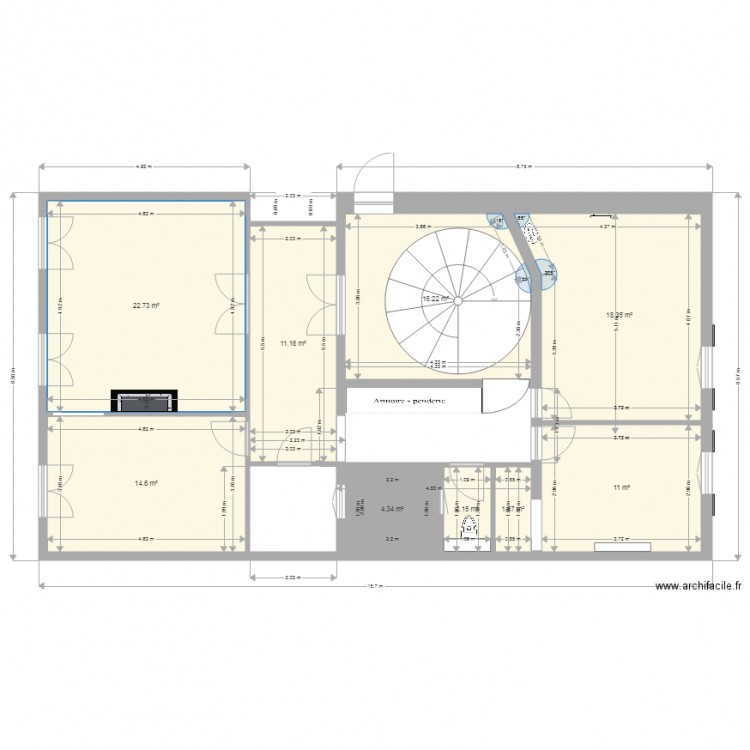 APPART GAUCHE GUERIN. Plan de 0 pièce et 0 m2