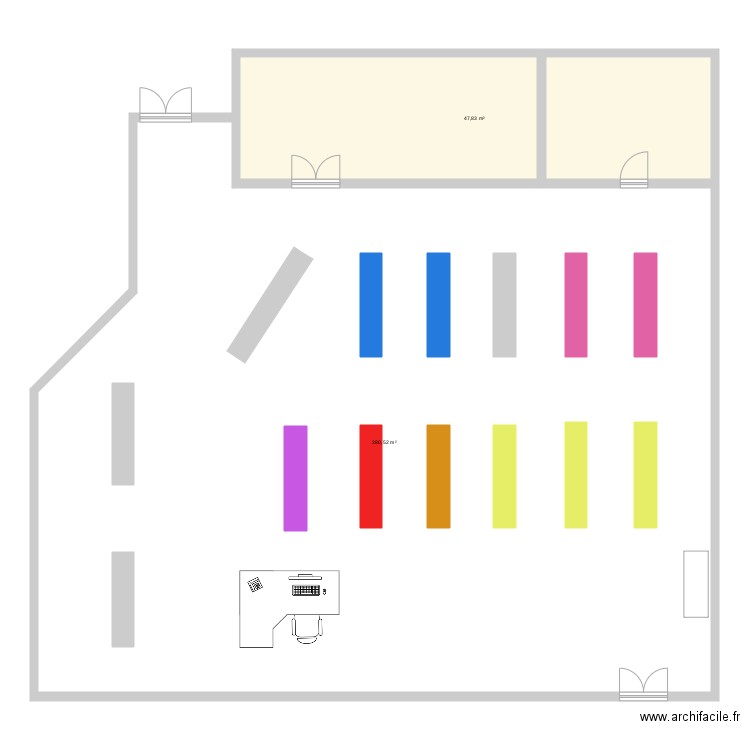 plan du magasin . Plan de 0 pièce et 0 m2