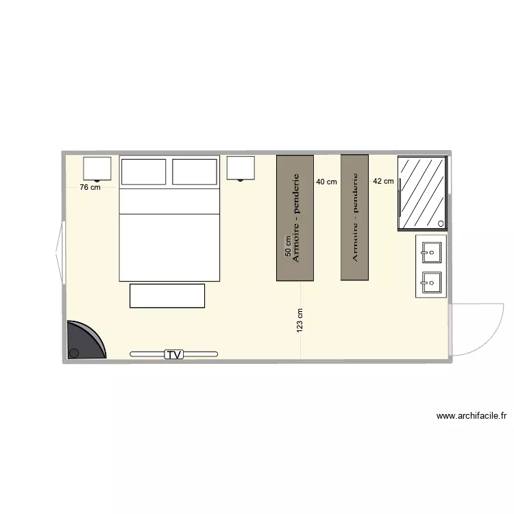 183B CHAMBRE 6. Plan de 