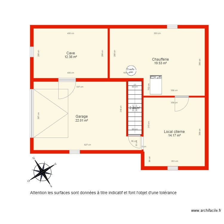 BI 2729 sous sol côté. Plan de 0 pièce et 0 m2