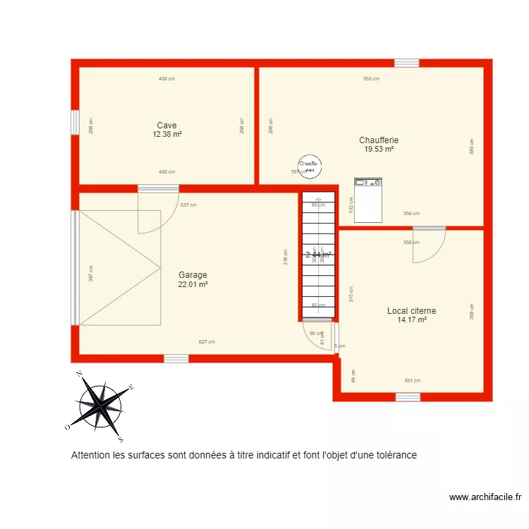 BI 2729 sous sol c&ocirc;t&eacute;. Plan de 