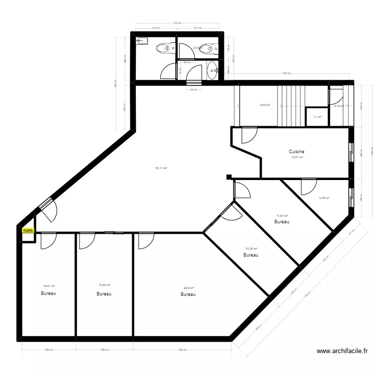 ARS Duclaux mesure . Plan de 