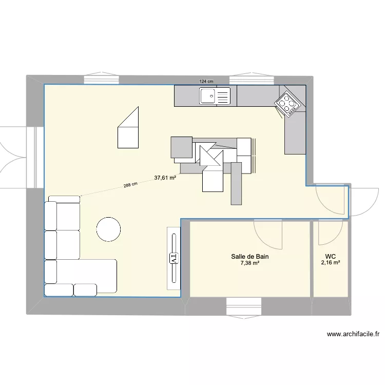 appart Cuisine. Plan de 