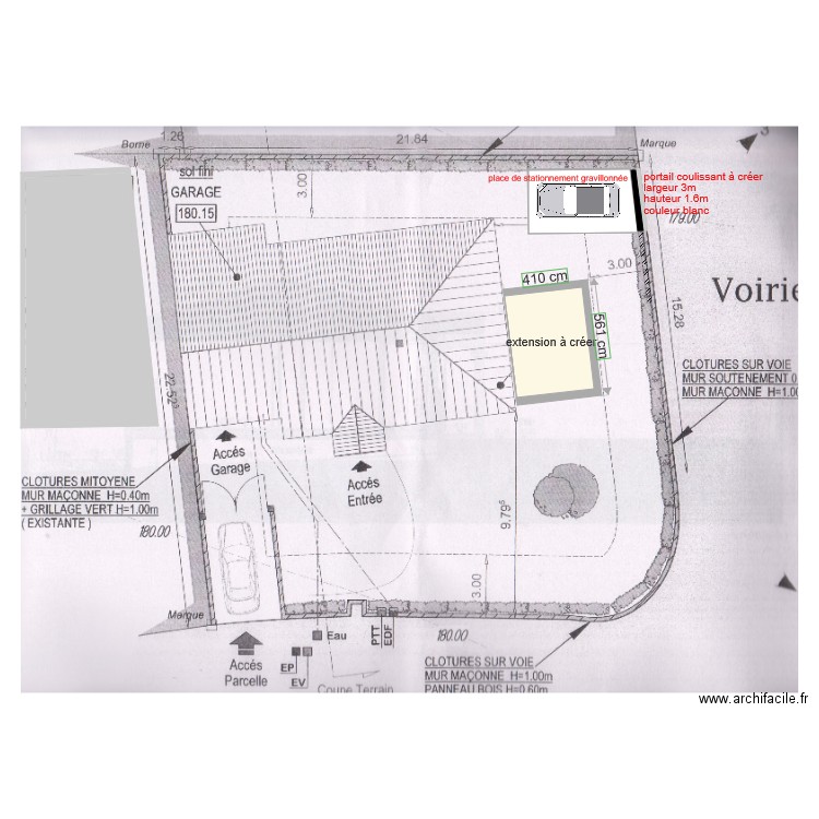 extension plan de masse. Plan de 0 pièce et 0 m2