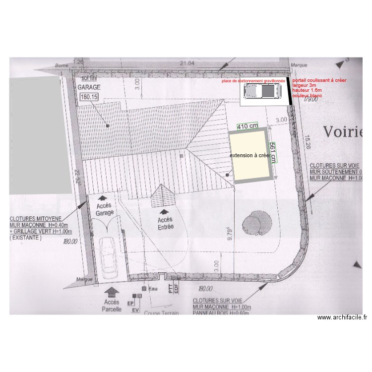 extension plan de masse. Plan de 0 pièce et 0 m2