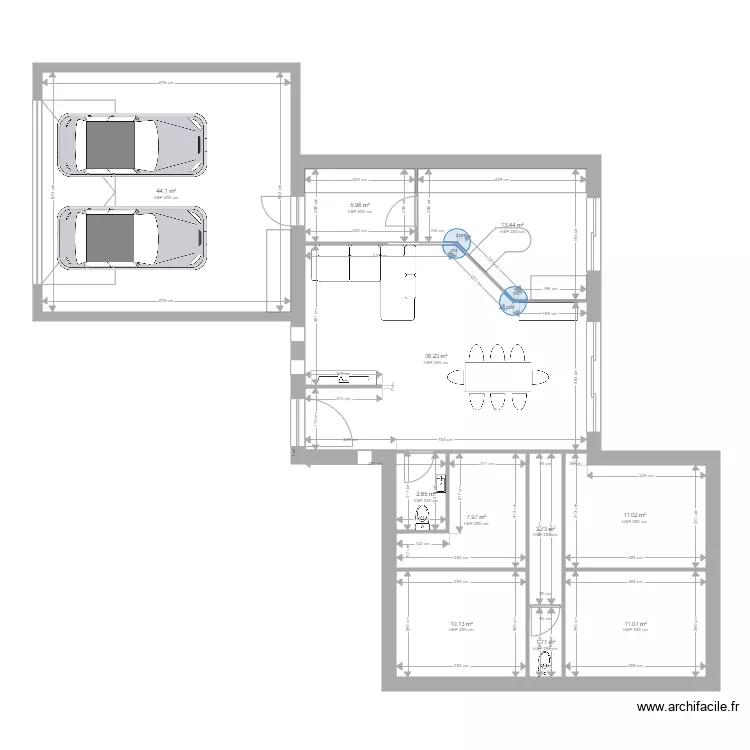 maison 2. Plan de 