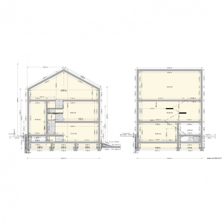 Plan de coupe O2. Plan de 0 pièce et 0 m2