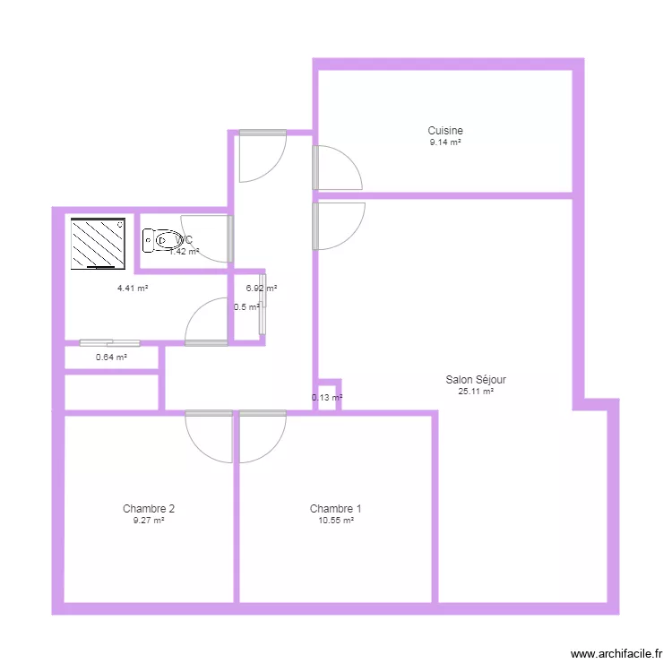 mauve. Plan de 