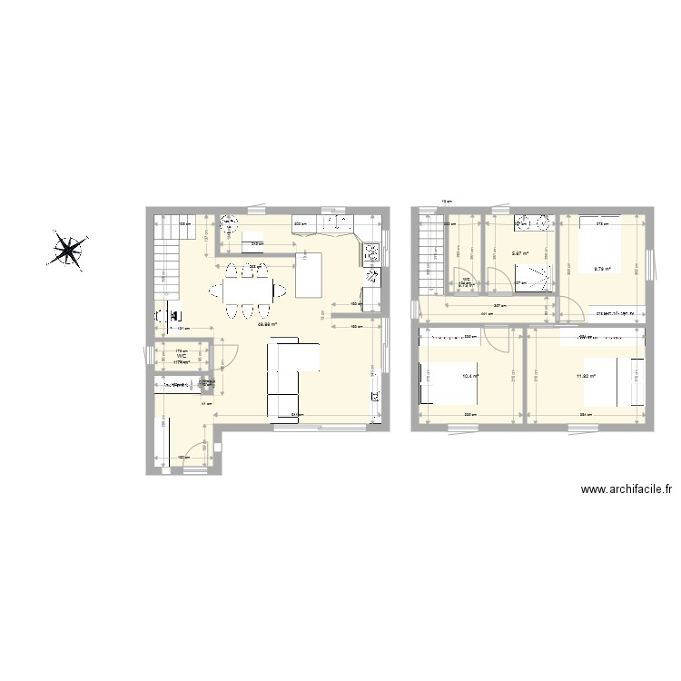 plan maison Baziège V2. Plan de 0 pièce et 0 m2
