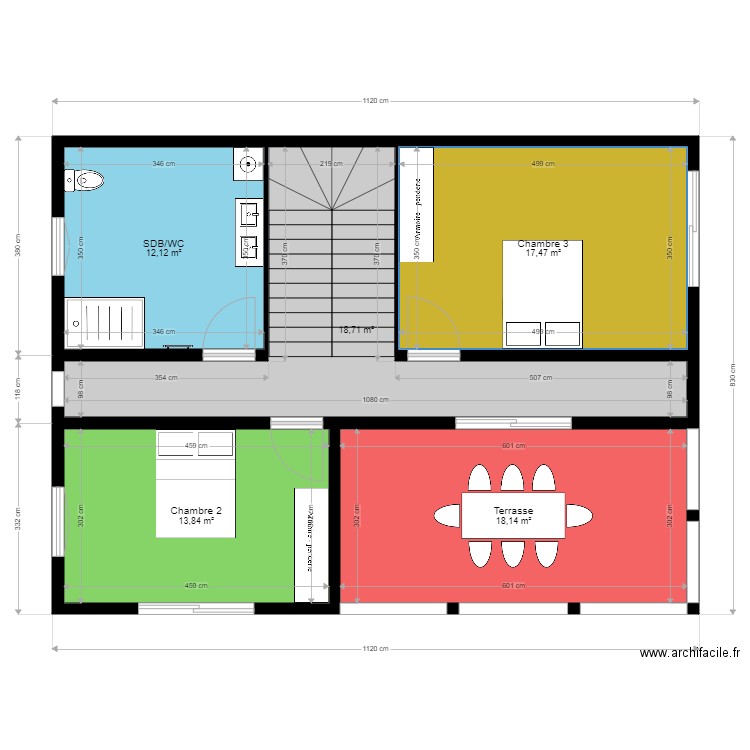 Maison Etage. Plan de 0 pièce et 0 m2