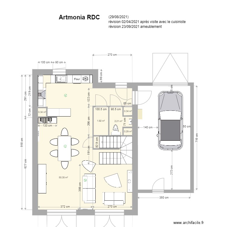 ArtMonia rdc2. Plan de 6 pièces et 55 m2