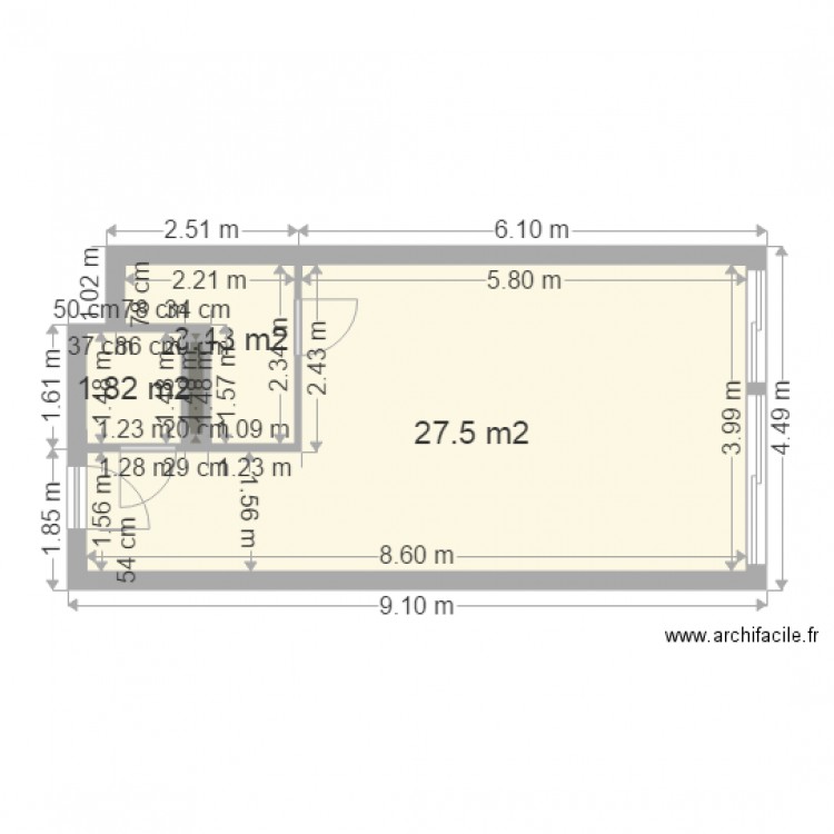 palmosa studio 2. Plan de 0 pièce et 0 m2