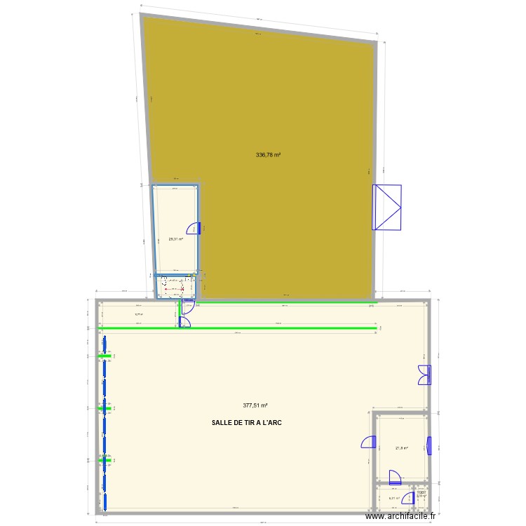 Tir a l arc et outil en main modifié. Plan de 0 pièce et 0 m2